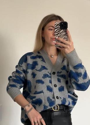 Кардиган леопард оверсайз