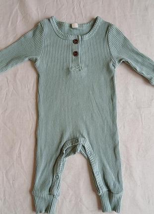 Ромпер человечек в рубчик 0-3