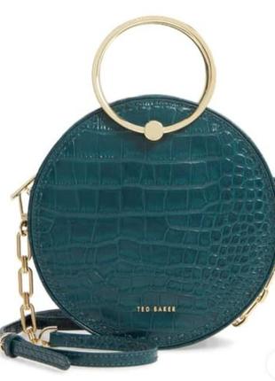 Брендова кругла сумочка ted baker astori croc embossed circle crossbody шкіра