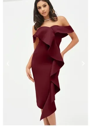 Плаття-бандо з оборками