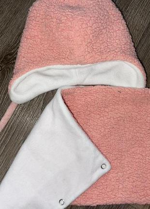 Зимняя шапка хомут с ушками