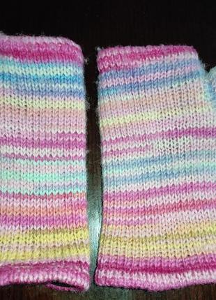 Мітенки рукавиці без пальців із флисової підкладкою з непалу