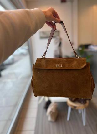 Шикарная стильная трендовая замшевая сумка 👜🥰 италия 🇮🇹