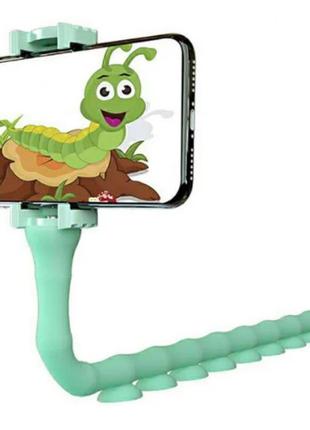 Гибкий держатель для телефона с универсальными присосками cute worm lazy holder