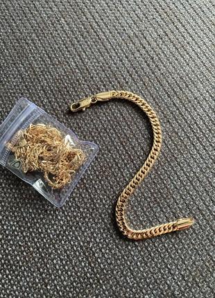 Браслет панцирное плетение xp xuping jewelry под золото 15 см 15,5 см 16 см женский детский ювелирна