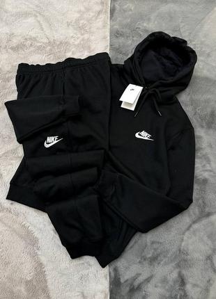 Топовый классический спортивный костюм от бренда nike Black в черном цвете