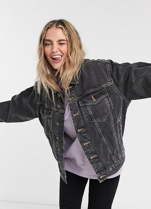 Джинсова куртка в стилі oversized від collusion unisex-чорний