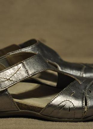 Красивые фирменные кожаные босоножки на широкую стопу hotter catskill touch fastening wide fit  40 р4 фото