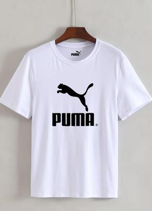 Жіноча футболка оверсайз oversize puma пума біла