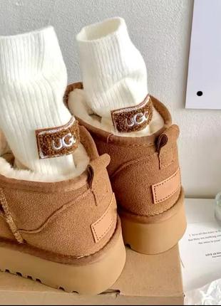 Ugg носки женские теплые шерстяные зимние высокие под угги с логотипом