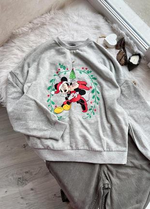 Идеальный новогодний свитшот из микки и минные