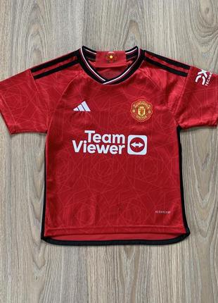Детская  спортивная футболка adidas manchester united football club