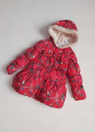 Куртка дута теплая на девочку 6-7 лет m&amp;s