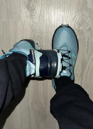 Кросівки для бігу трейлові жіночі salomon supercross 4 gtx w7 фото