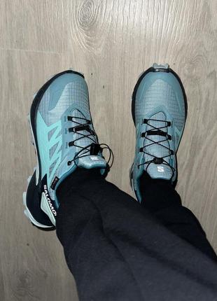 Кросівки для бігу трейлові жіночі salomon supercross 4 gtx w8 фото