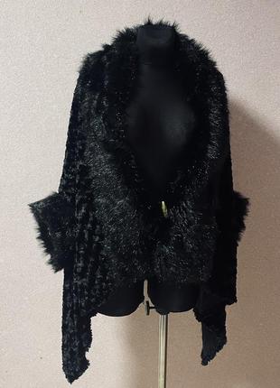 Пончо накідка з хутром