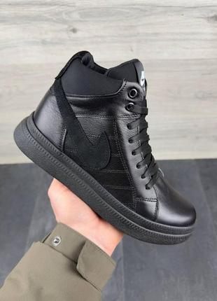 Ботинки, nike. 35,36,37,38,39 размер, кожа, мех натуральный, новинка, польша,...