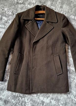67% шерсть пальто-бушлат й river island
