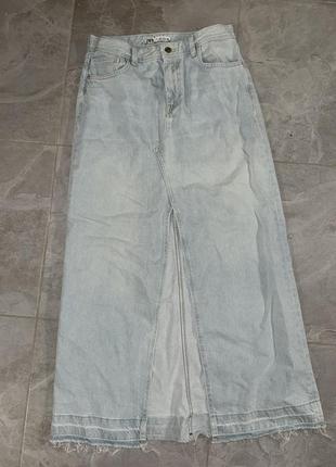 Zara юбка джинсовая юбка макси