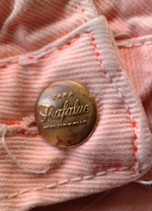 Джинсові рвані короткі шорти мікросексатики персикового кольору frafaluc zara7 фото