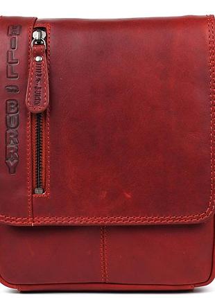 Мужская маленькая сумка через плечо hill burry hb6154r красная