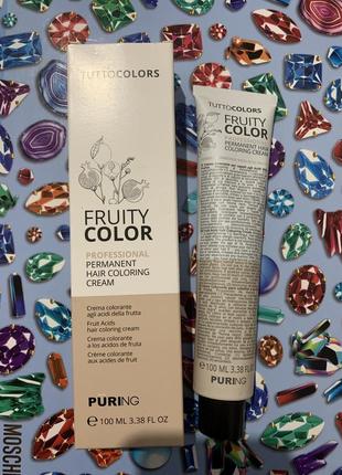 Стійка крем-фарба для волосся puring fruity color (італія) тон 3.0 dark brown