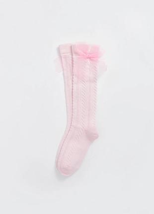 30-32 ромір нові фірмові високі шкарпетки гольфи для дівчаток з метеликом lc waikiki вайкікі гольфы