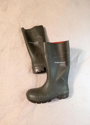 Резиновые сапоги dunlop 39-40 р размер 26 см рабочие с металлическим носком
