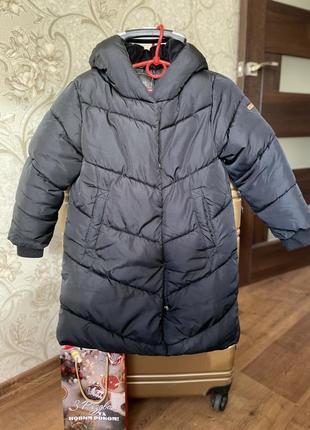 Зимнее пальто для девочки на 5-6 лет
