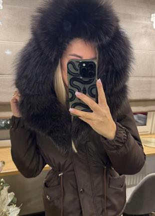 Парка с натуральным мехом
