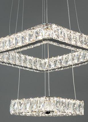 Хрустальная светодиодная люстра-подвес, 38w