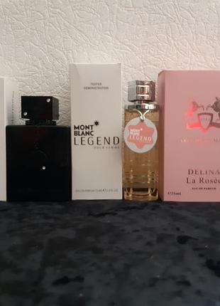 Тестер armaf club nuit intense, mont blanc legend, delina la rosee
