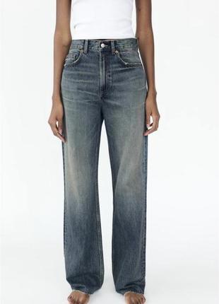 Джинси котонові zara wide leg 36 розмір