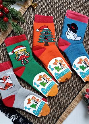 Махрові новорічні шкарпетки 26-28 розмір