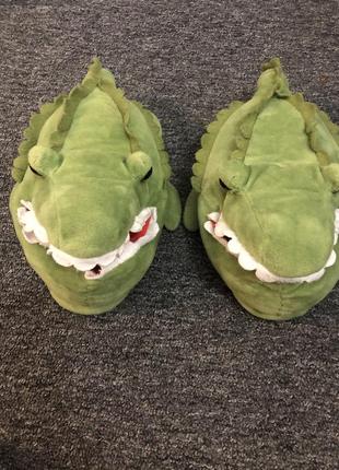 Тапочки крокодил комнатные