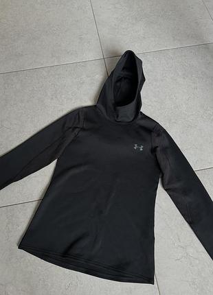 Стильная чёрная термо спортивна кофта under armour з теплым флисом