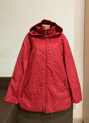 Качественна яркая куртка под замш, очень красивая, фактурная, батал р.3хл