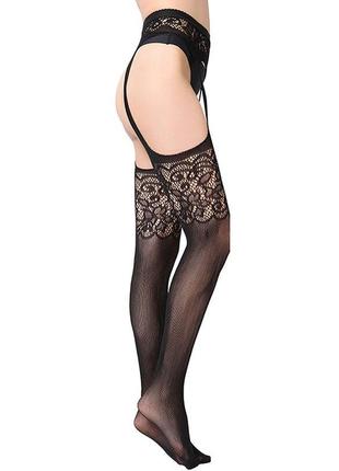 Сексуальные колготки / чулки-сетка с поясом