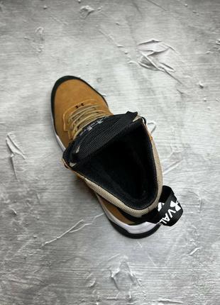 Мужские зимние ботинки кроссовки на меху из натуральной кожи кэмэл under armour5 фото