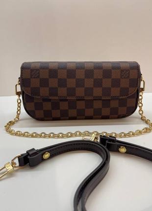 Жіноча сумка-клатч sac recoleta monogram, коричнева