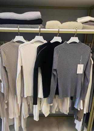 Гольф водолазка lara в широкий рубчик