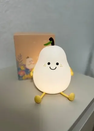 Детский светильник ночник аккумуляторный силиконовый "груша" led l40