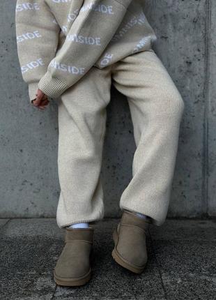 Женские угги ultra mini beige premium4 фото