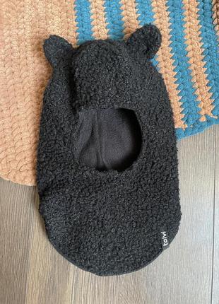 Детская шапка talvi тедди черная 52 шлем