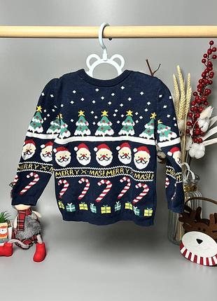 Новогодний свитер h&amp;m. 12-18 мес, 1-1,5 года.