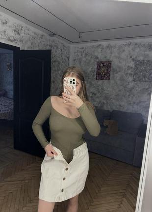 Нежный боди в рубчик
