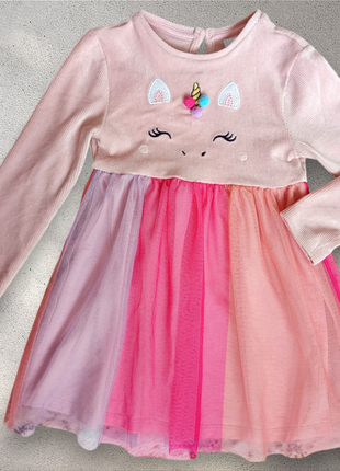 Платье праздничное с единорогом