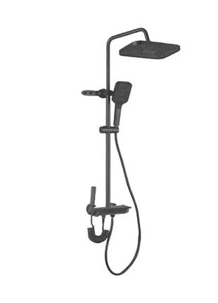 Душова колона champion pbm-009-j graphite зі змішувачем із кнопковим перемикачем, 4 режими (ch
