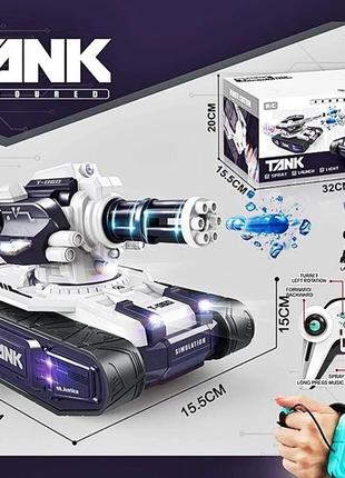 Танк на радиоуправлении с браслетом на а аккумулятор стреляет арбизами