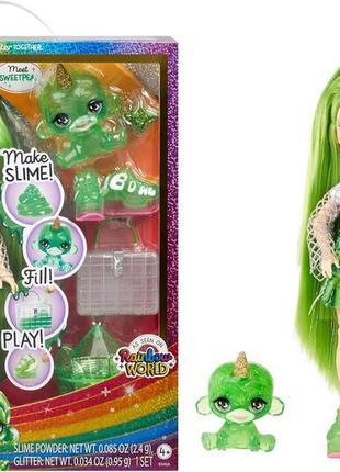 Лялька рейнбоу хай джейд хантер зі слаймом rainbow high jade slime ігровий набір з лялькою